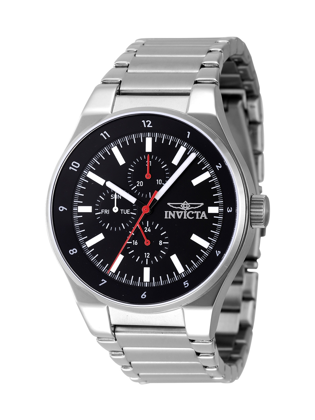 

Invicta Men Dial & Stainless Steel Bracelet Style Straps Analogue Watch 47547, Silver