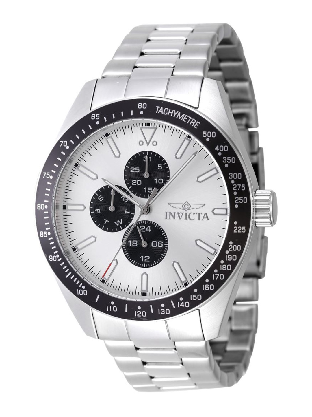 

Invicta Men Dial & Stainless Steel Bracelet Style Straps Analogue Watch 47593, Silver