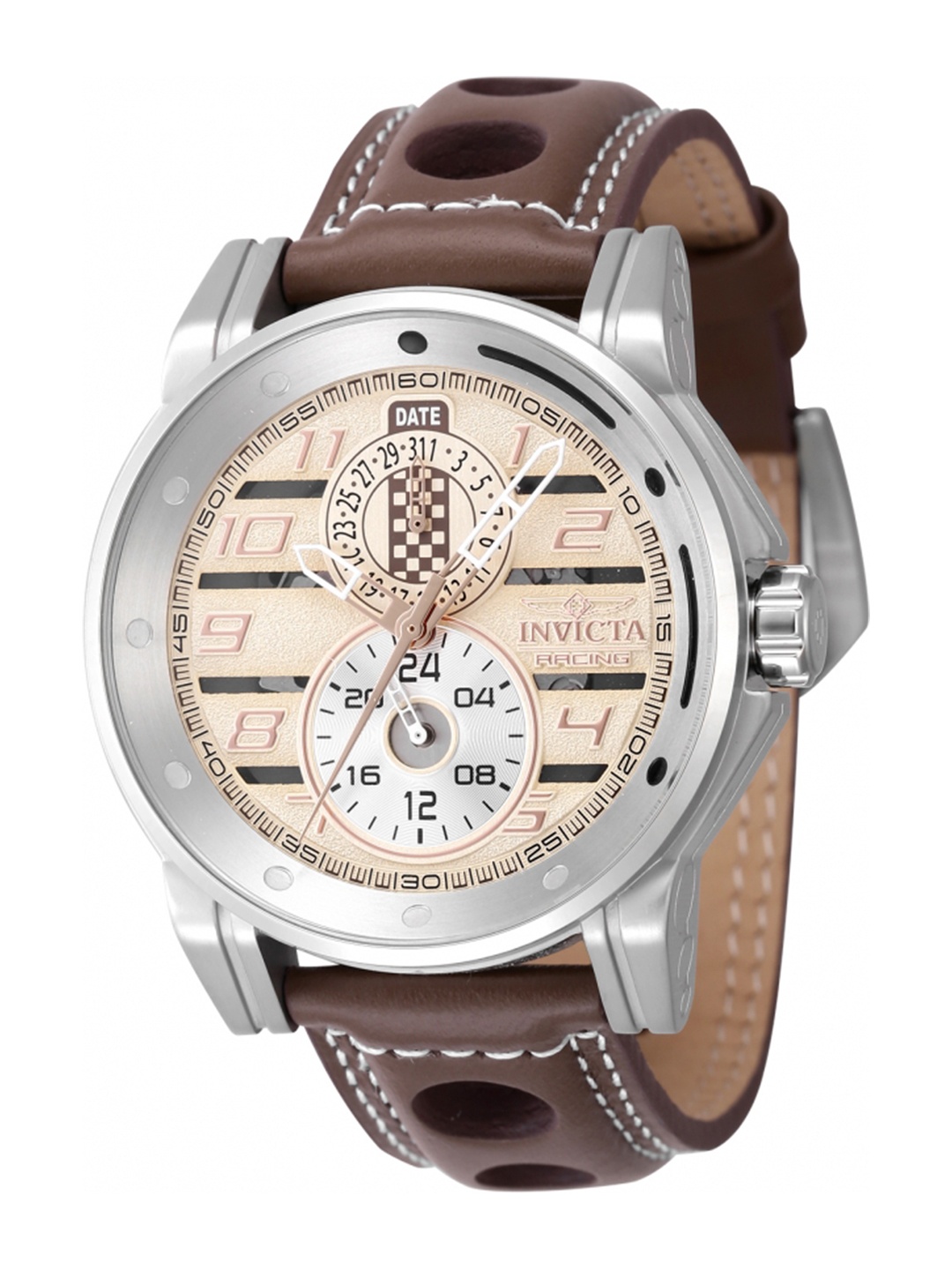 

Invicta Men Dial & Leather Straps Analogue Watch 47538, Multi