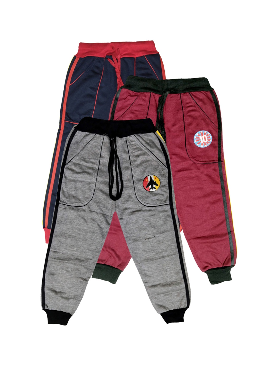 

BAESD Boys Pack of 3 Mid-Rise Joggers, Blue