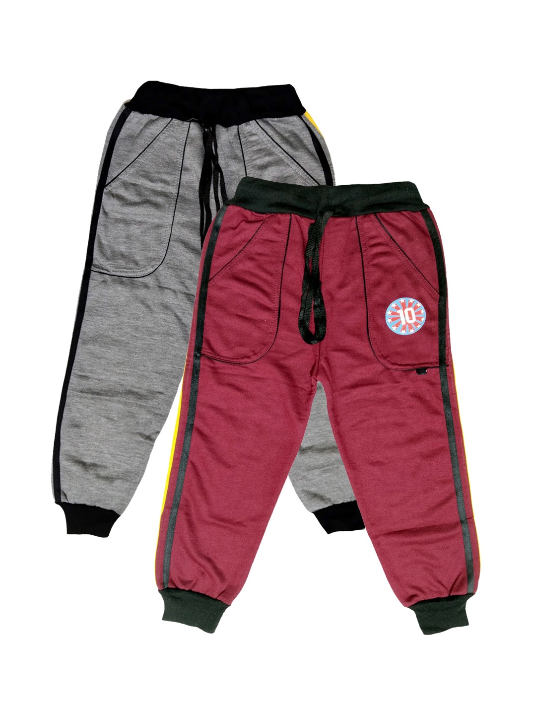 

BAESD Boys Pack of 2 Regular Fit Mid-Rise Joggers, Grey