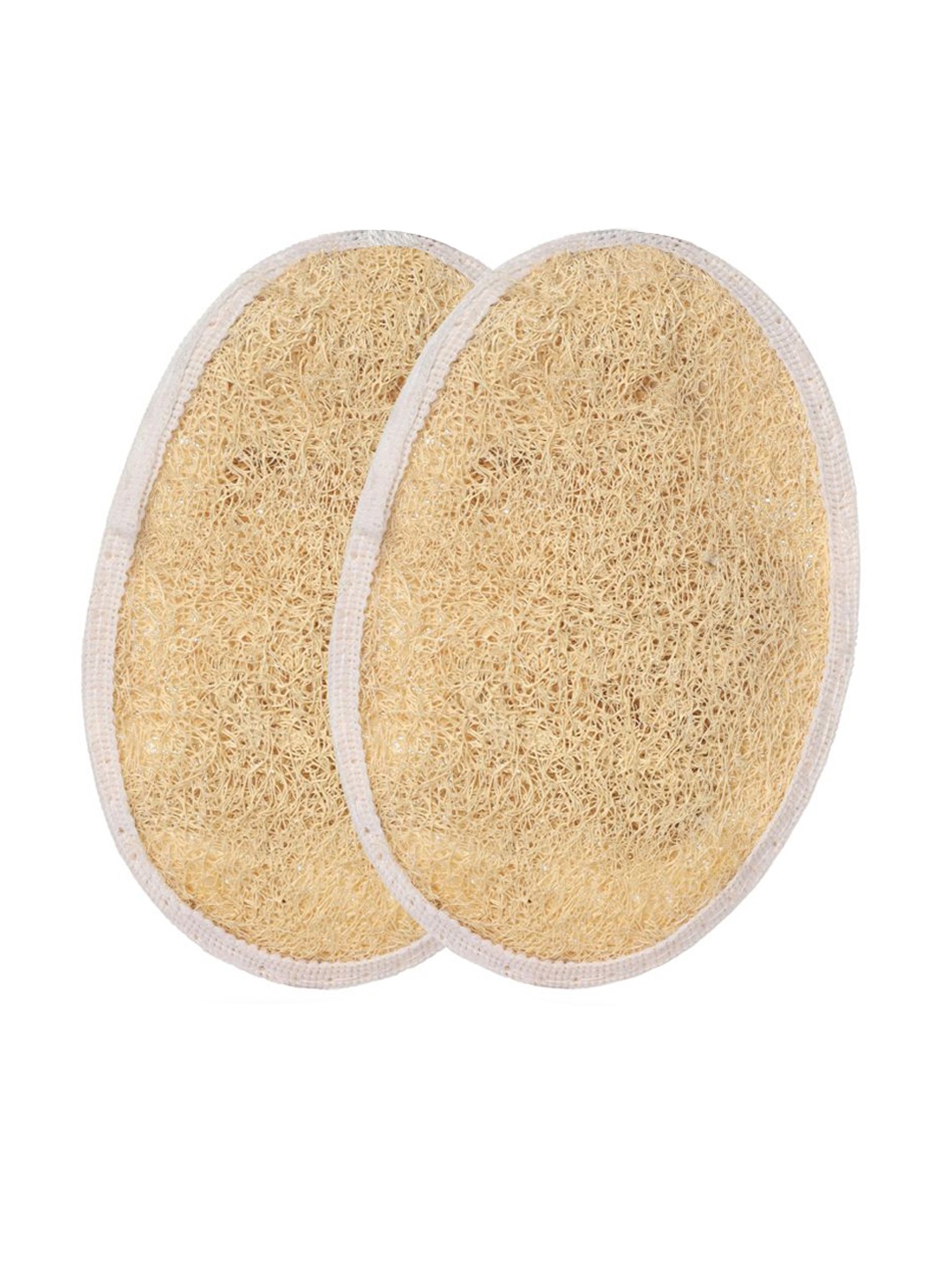 

CareDone Set Of 2 Natural Bath Loofah Scrubber, Beige