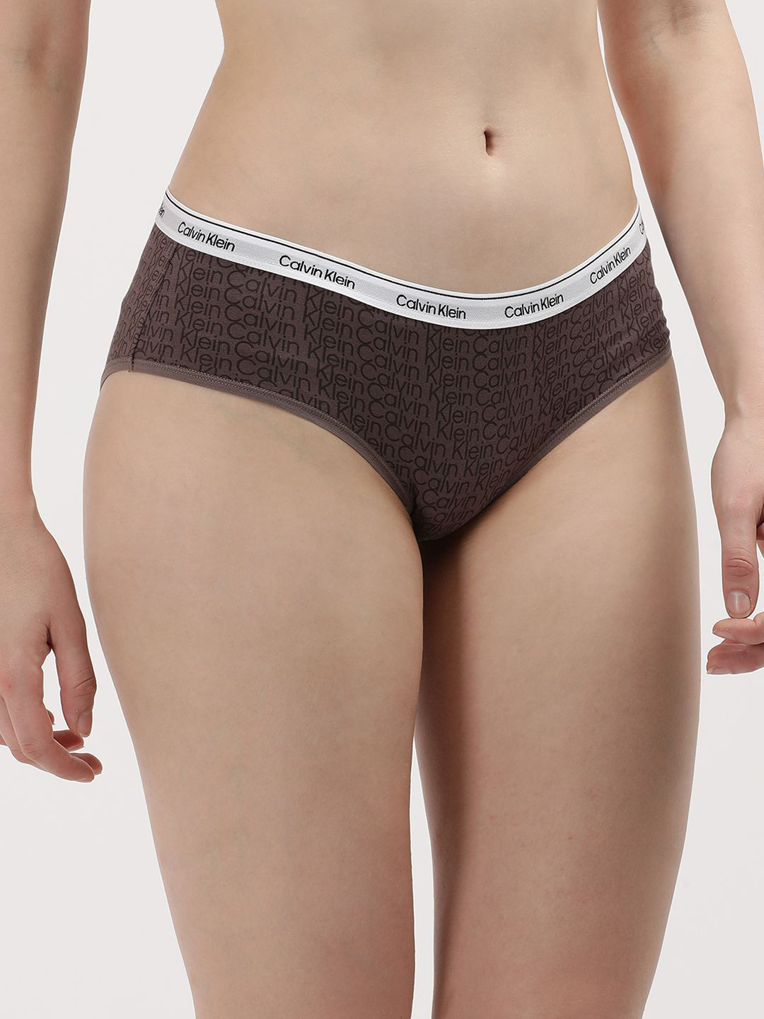 

Calvin Klein Women Mid Rise Hipster Brief, Brown