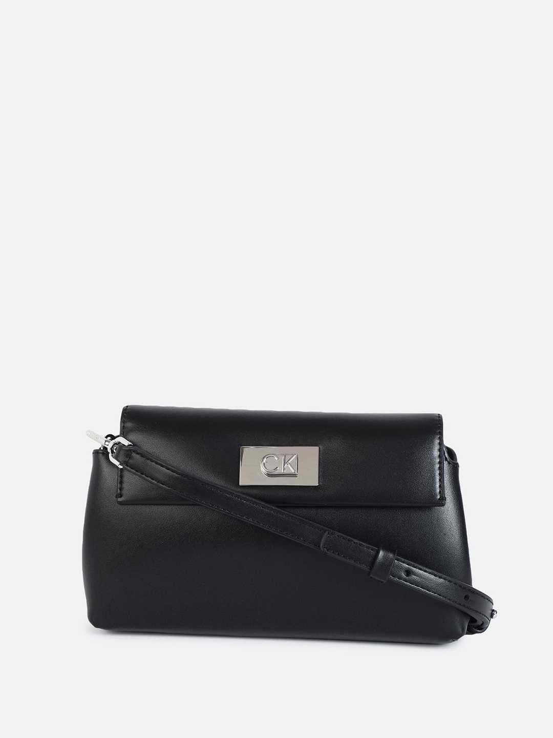 

Calvin Klein Structured Sling Bag with Quilted, Black