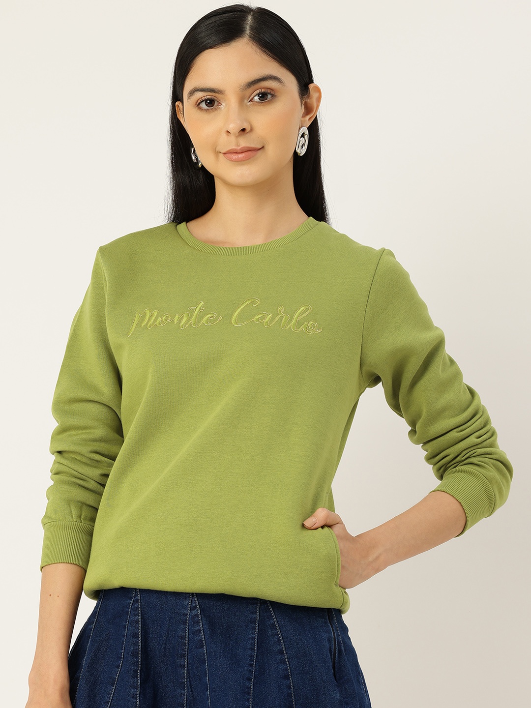

Monte Carlo Embroidered Sweatshirt, Green
