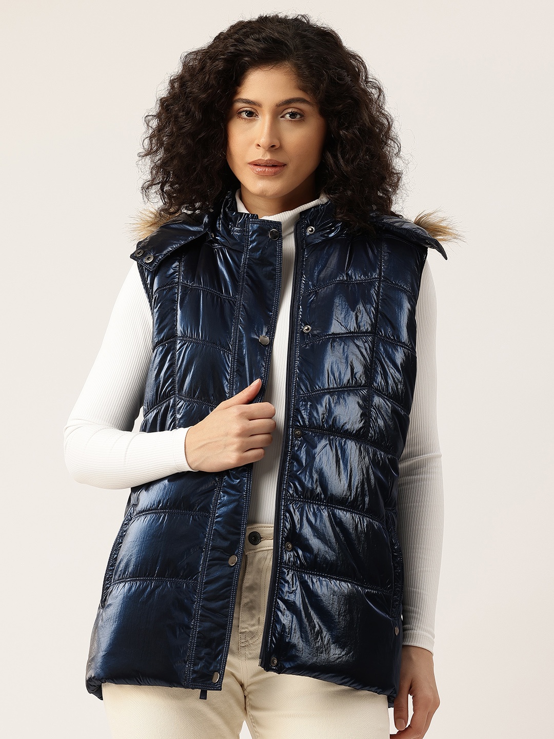 

Monte Carlo Hooded Padded Gilet Jacket, Blue