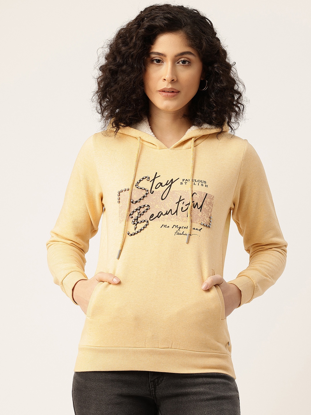 

Monte Carlo Embroidered Hooded Sweatshirt, Yellow