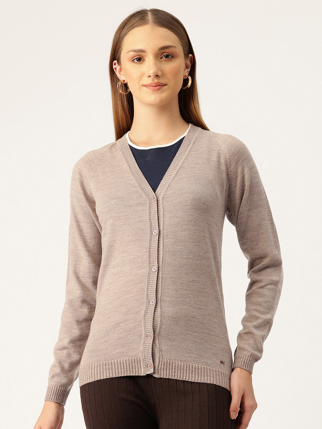 

Monte Carlo Woollen Cardigan, Beige