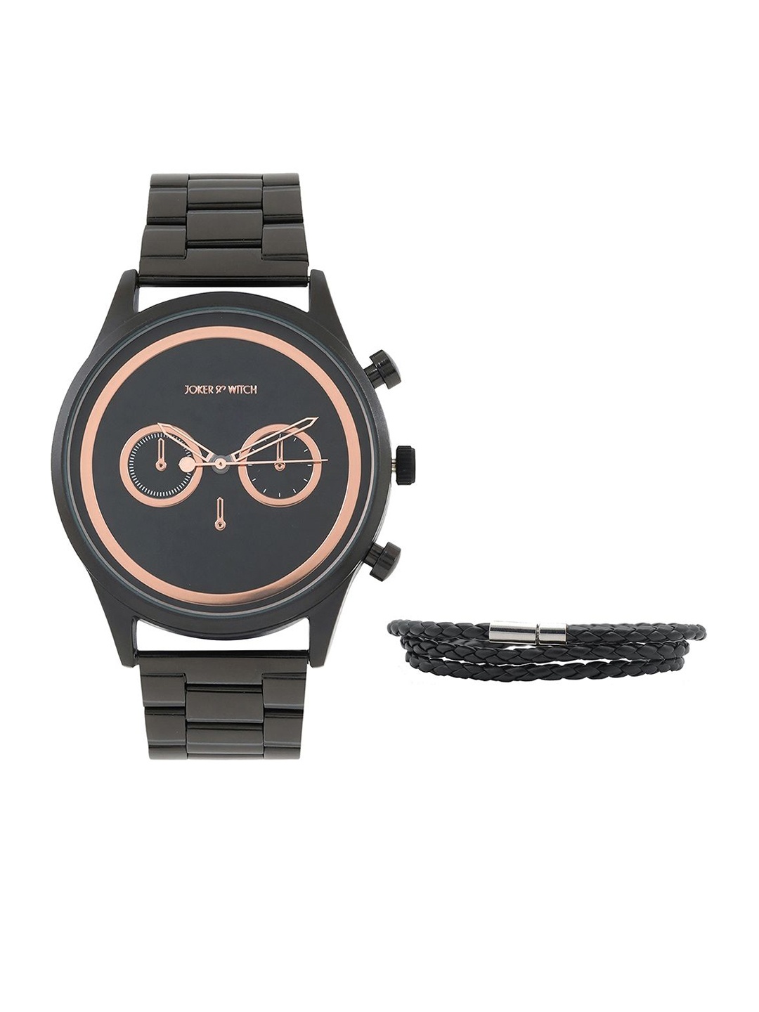 

JOKER & WITCH Men Watch & Bracelet Gift Set JWBS1047, Brown