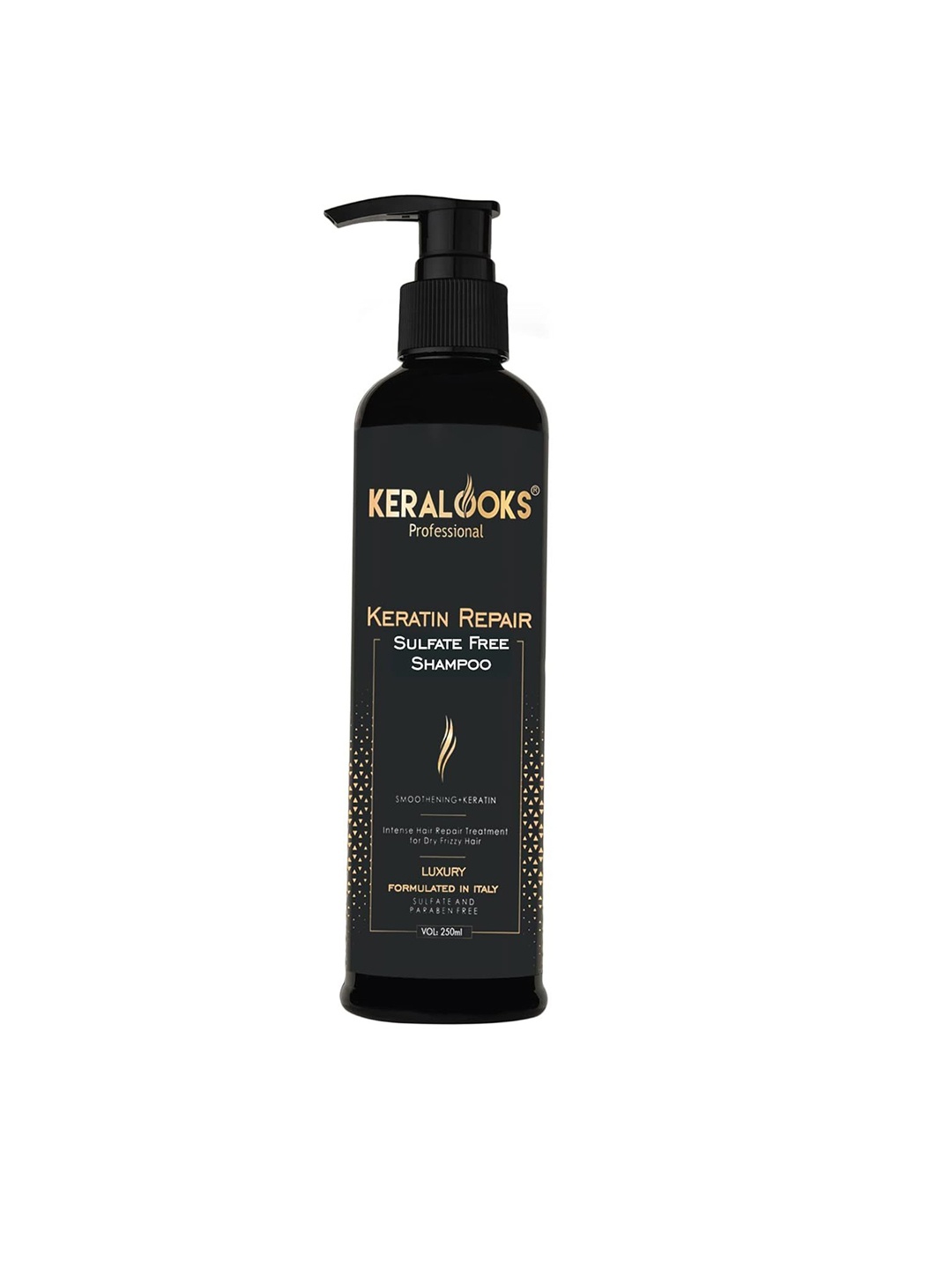 

Keralooks professional Keratin Repair Shampoo For Dry & Frizzy Hair - 250ml, Black