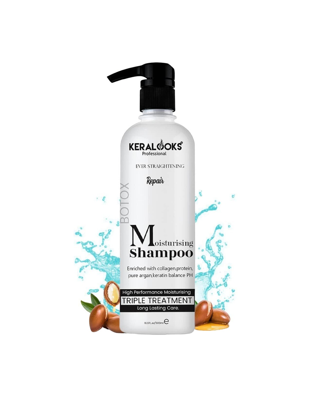 

Keralooks professional Moisturizing Shampoo To Control Frizz - 500ml, White