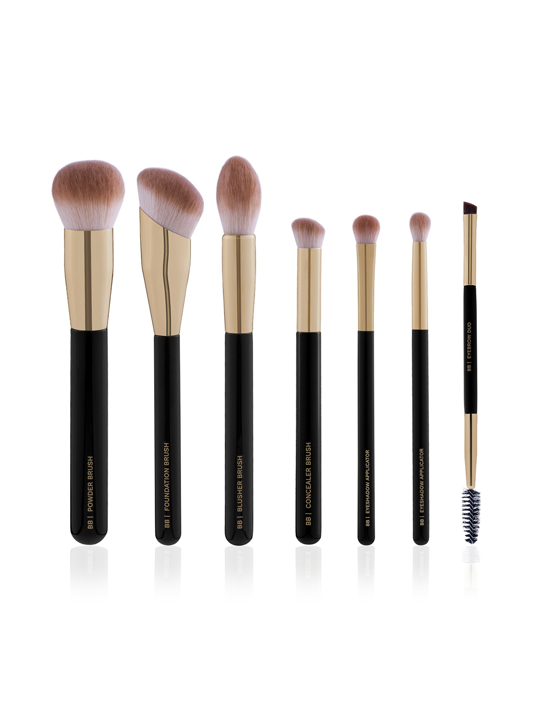 

PAC 7Pcs Beginner Basic Face & Eye Brush Kit, Black