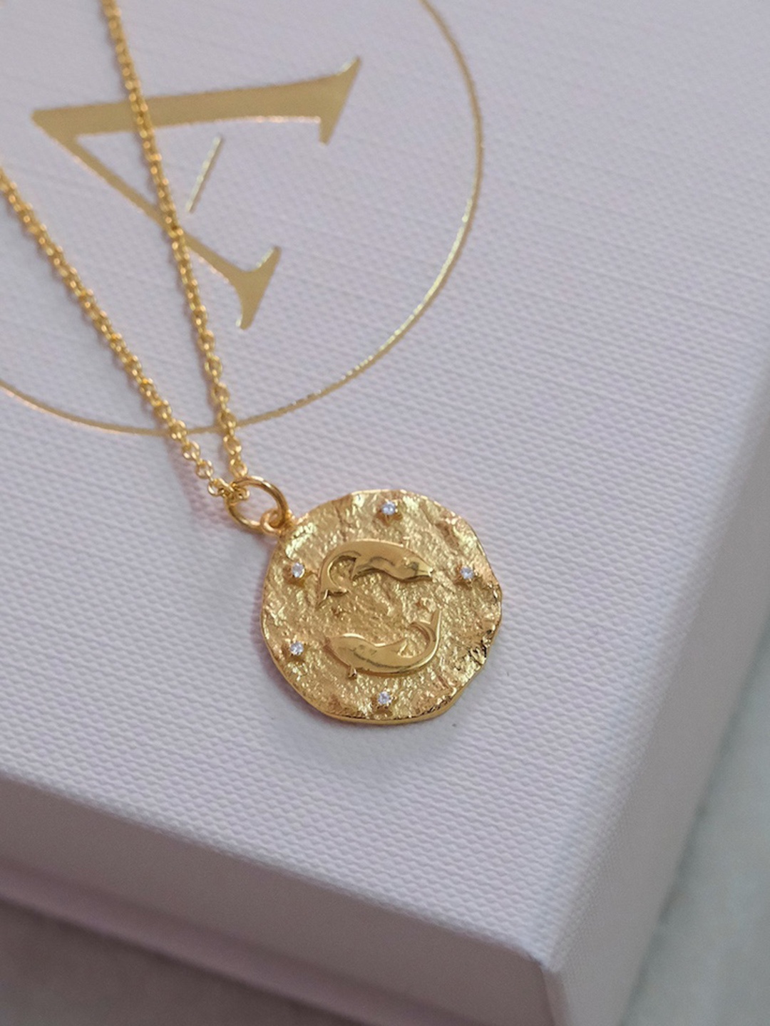 

Anushka Jain Jewellery 925 Sterling Silver Gold Plated CZ Studded Pendant & Chain