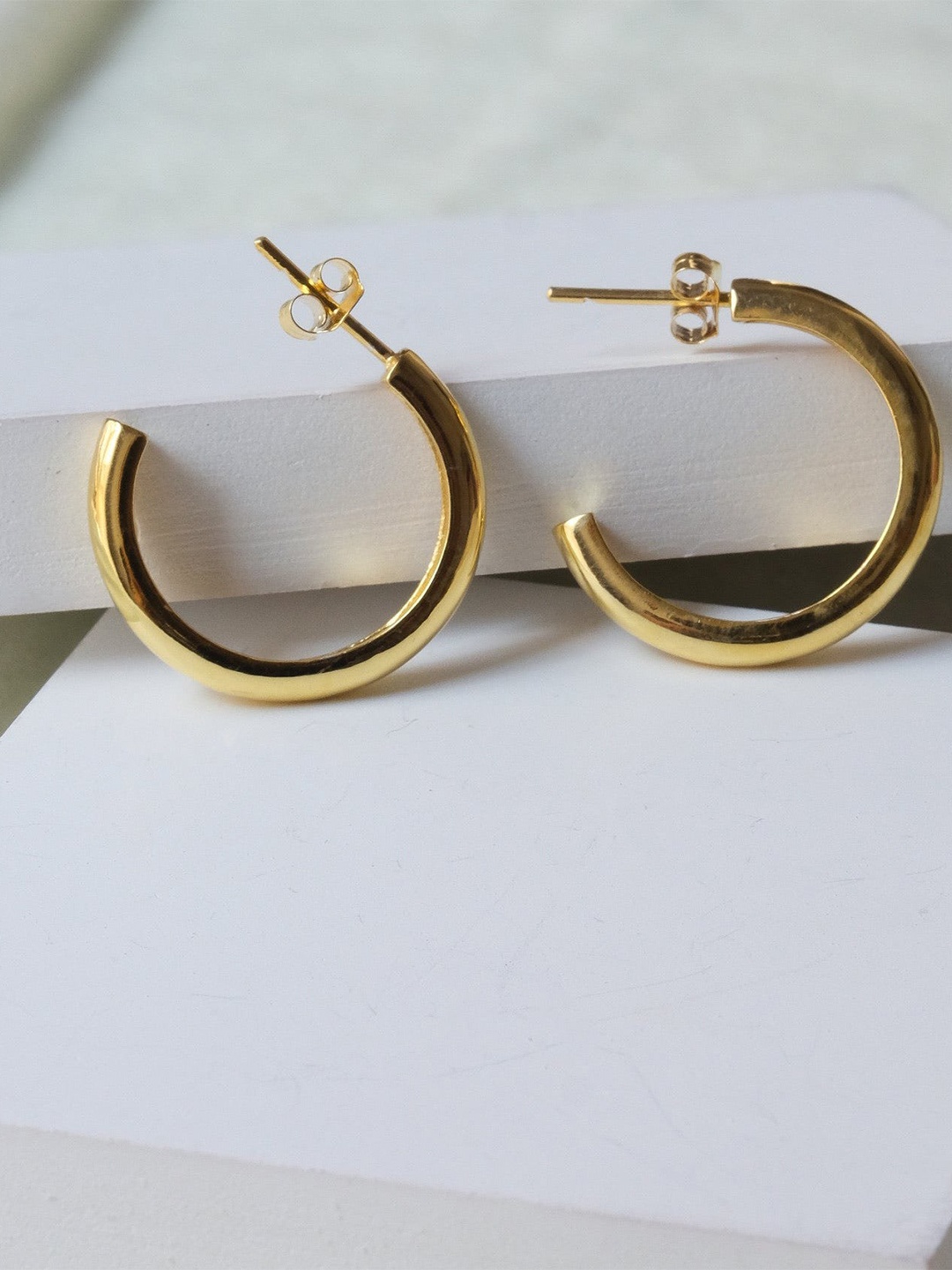 

Anushka Jain Jewellery Gold Plated 925 Sterling Silver Half Hoop Earrings