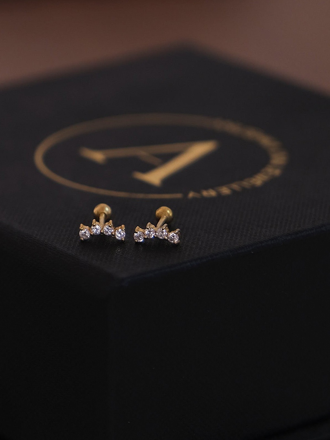 

Anushka Jain Jewellery Gold Plated Cubic Zirconia 925 Sterling Silver Studs