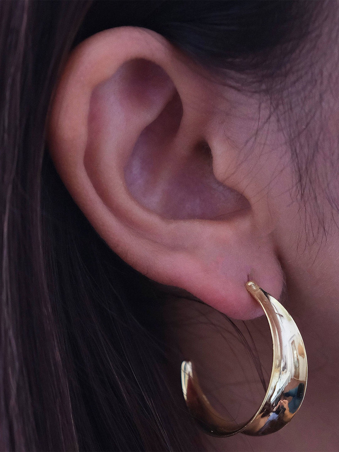 

Anushka Jain Jewellery Gold Plated 925 Sterling Silver Half Hoop Earrings