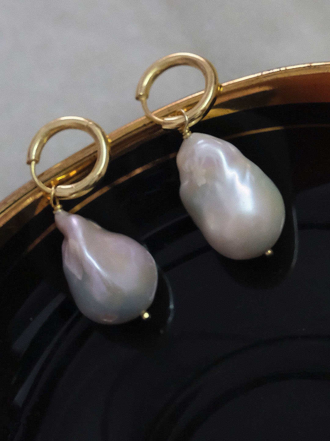

Anushka Jain Jewellery Gold Plated Artificial Beads 925 Sterling Silver Hoop Earrings