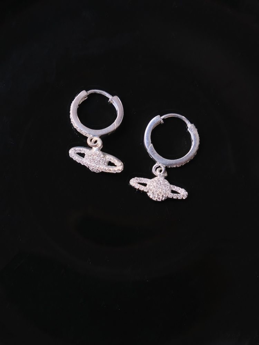 

Anushka Jain Jewellery 925 Sterling Silver Cubic Zirconia Hoop Earrings, Gold