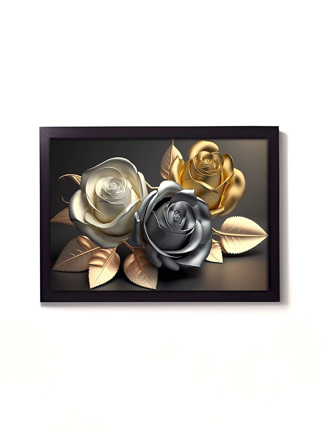 

RANDOM Gold-Toned & Black Floral Wall Paintings