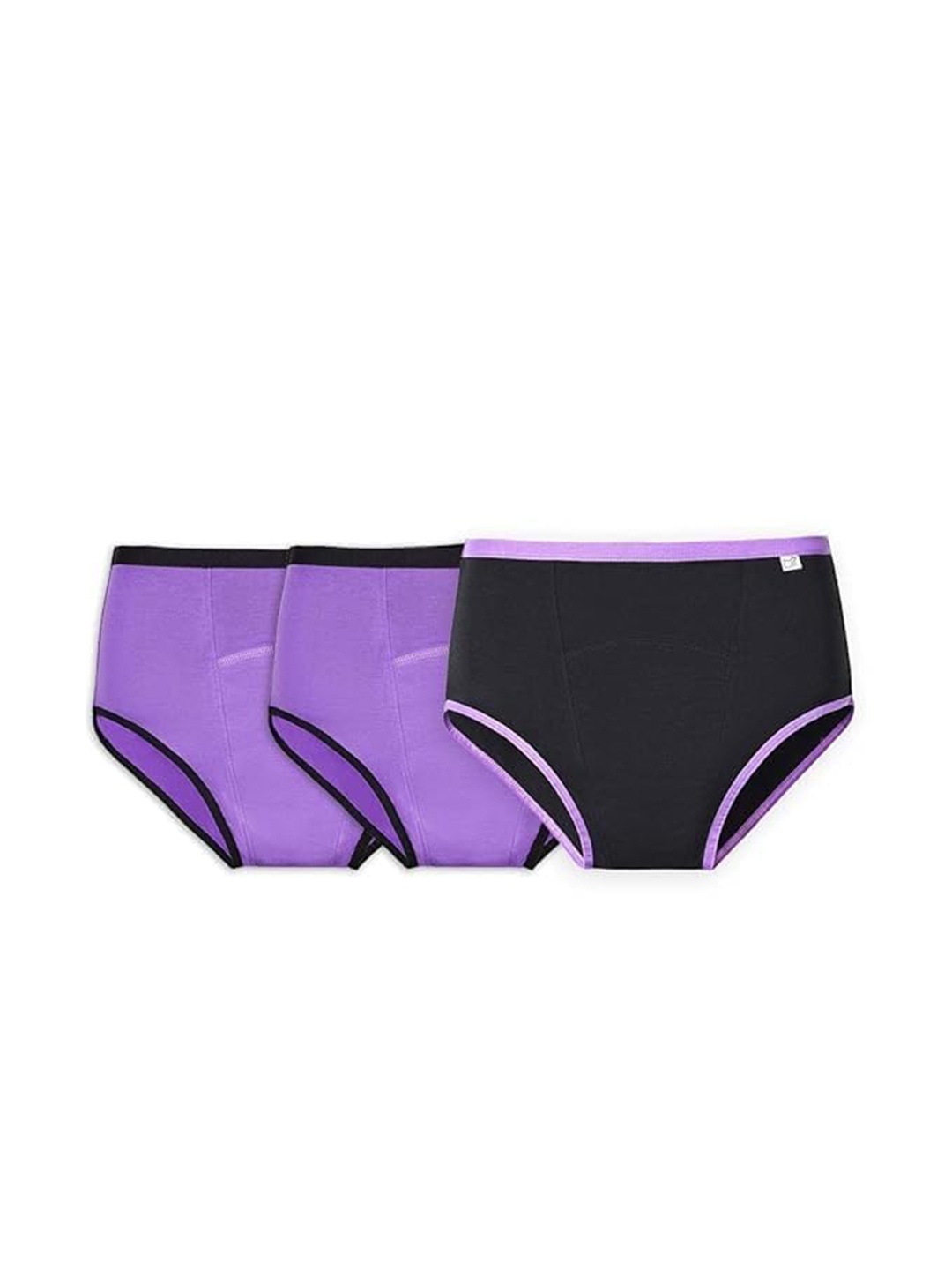 

Super Bottoms Pack of 3 Max Absorb Period Underwear High Waist Leak-Free, Black