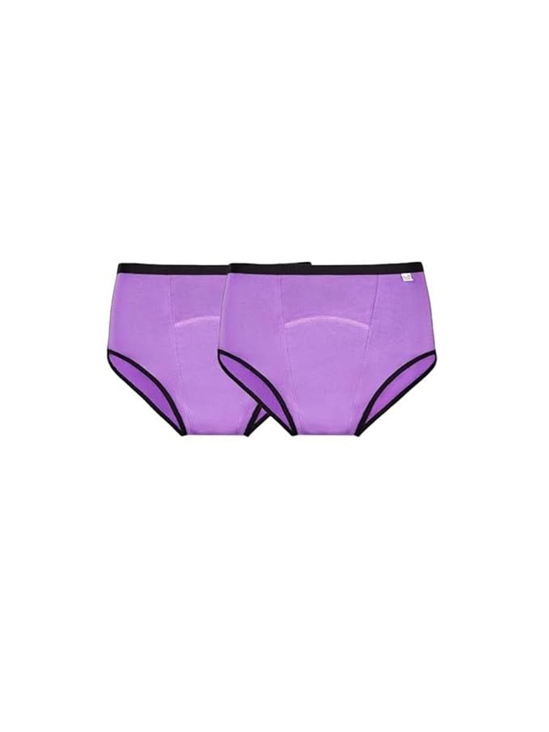 

Super Bottoms Pack of 2 Max Absorb Period Underwear High Waist Leak-Free, Purple