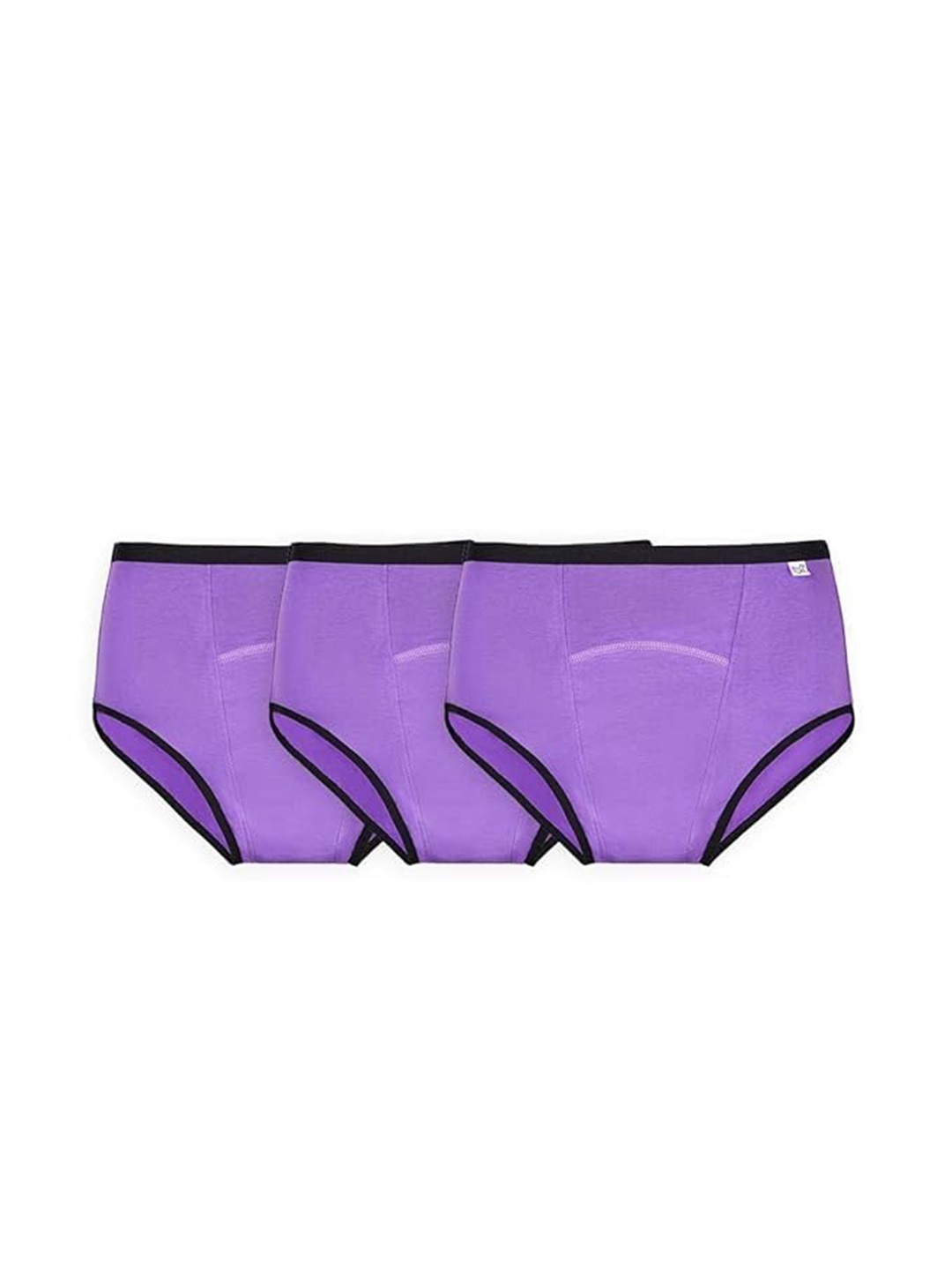 

SuperBottoms Pack of 3 Max absorb Period Underwear High Waist Leak-Free, Purple