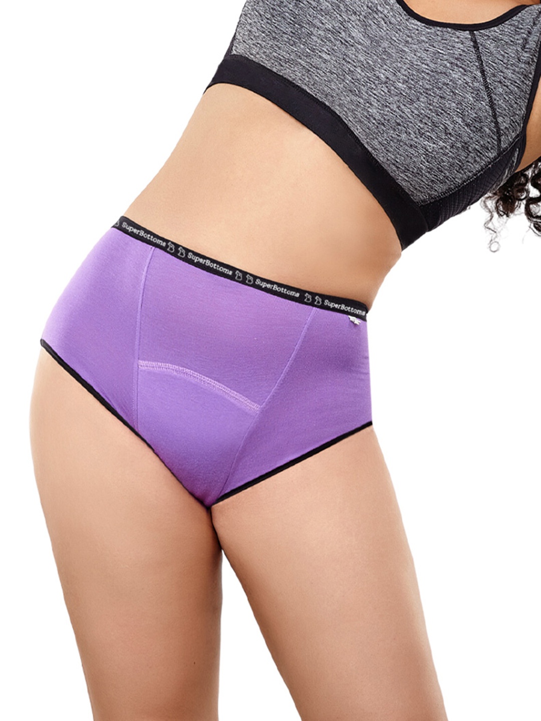 

Super Bottoms Max Absorb Period Underwear High Waist Leak-Free, Purple