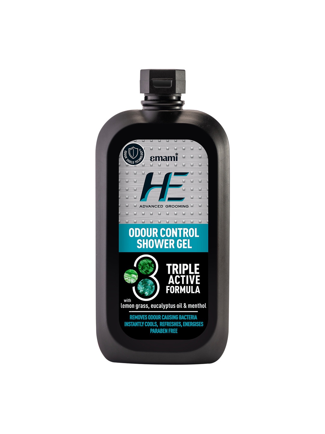 

HE Triple Active Formula Odour Control Shower Gel With Lemon Grass - 200ml, Black