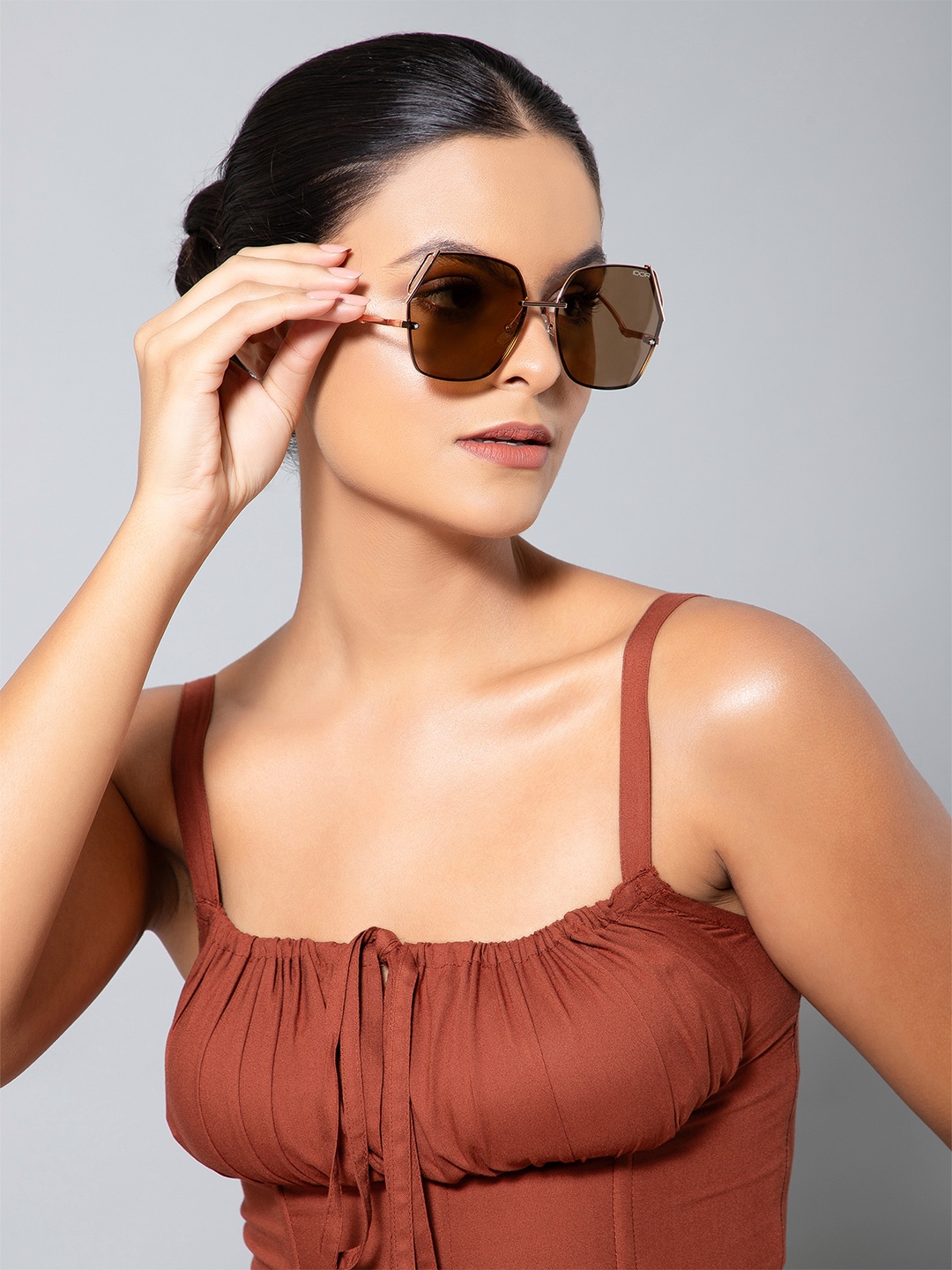 

IDOR Women Square Sunglasses with UV Protected Lens, Pink