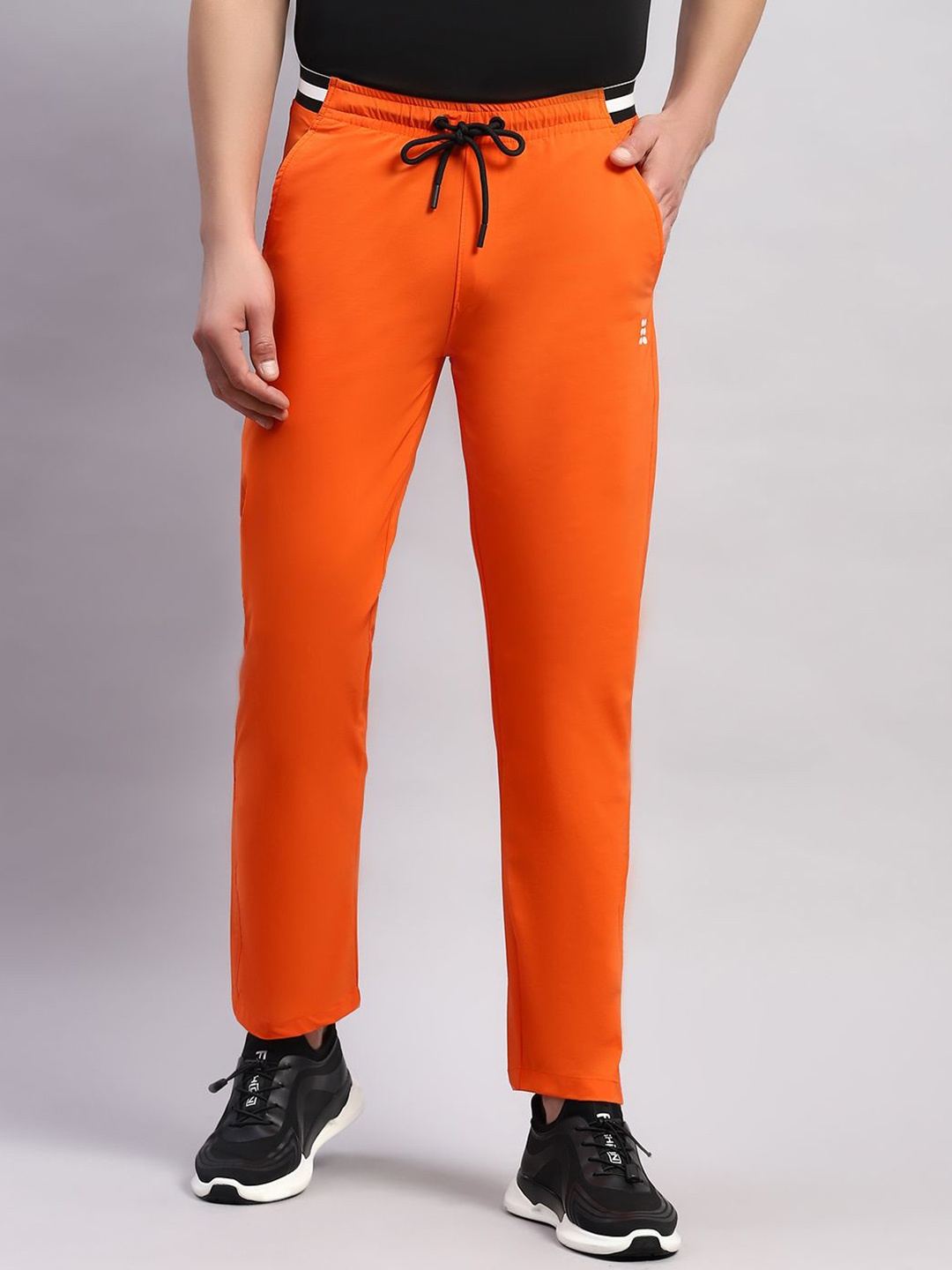 

rock.it Men Mid Rise Regular Track Pants, Orange