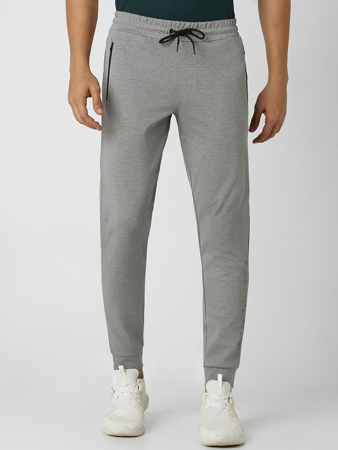 

Van Heusen Flex Men Slim Fit Mid-Rise Joggers Trousers, Grey