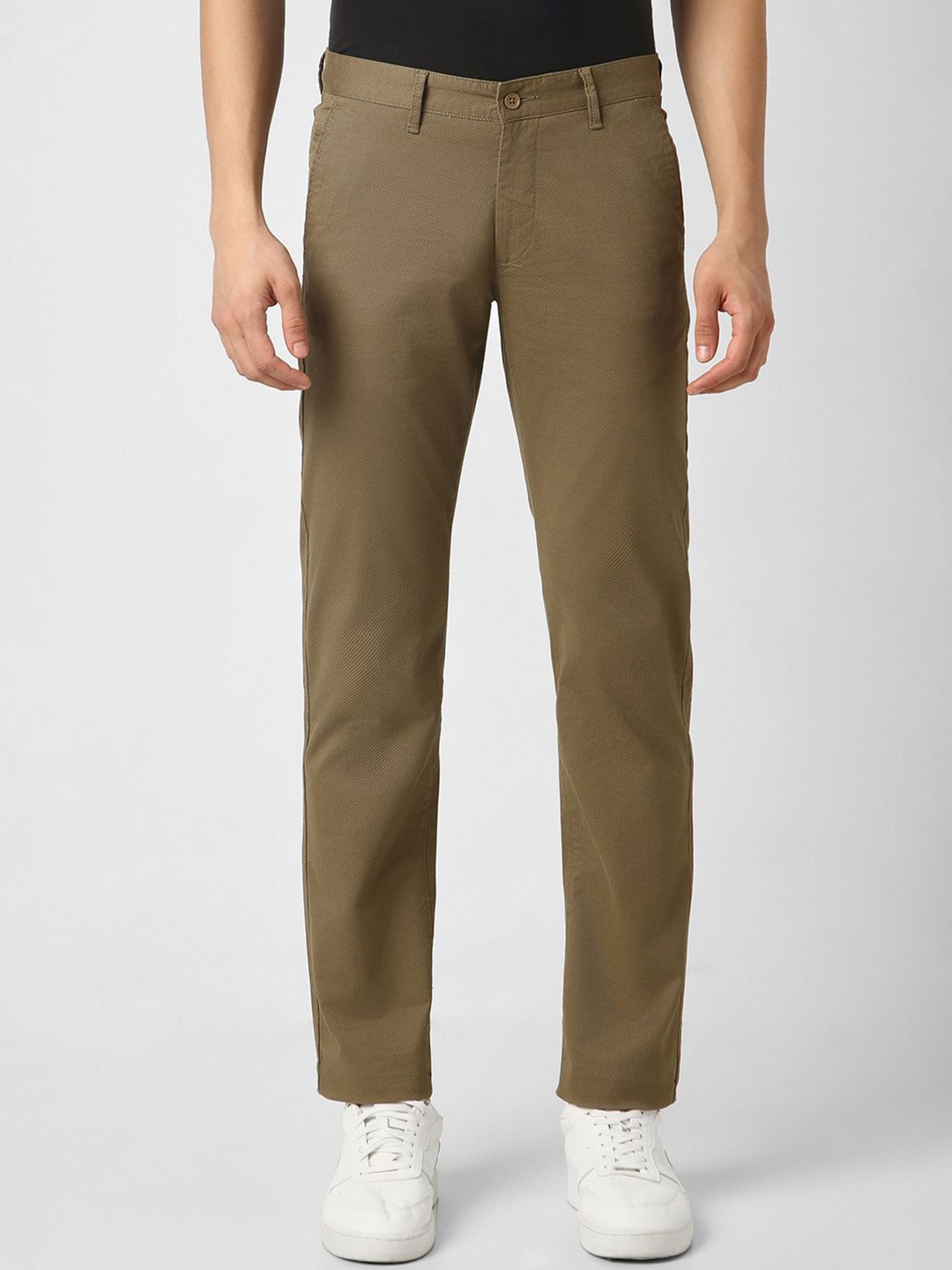 

Van Heusen Sport Men Mid-Rise Slim Fit Regular Trousers, Brown