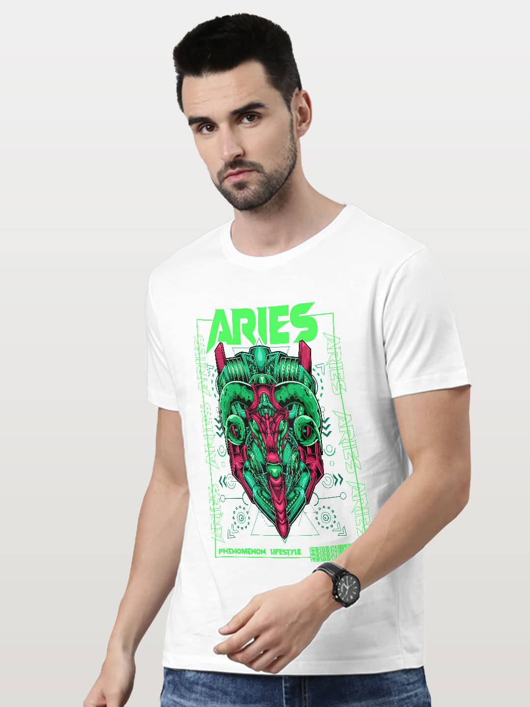 

macmerise Men Typography Printed T-shirt, White