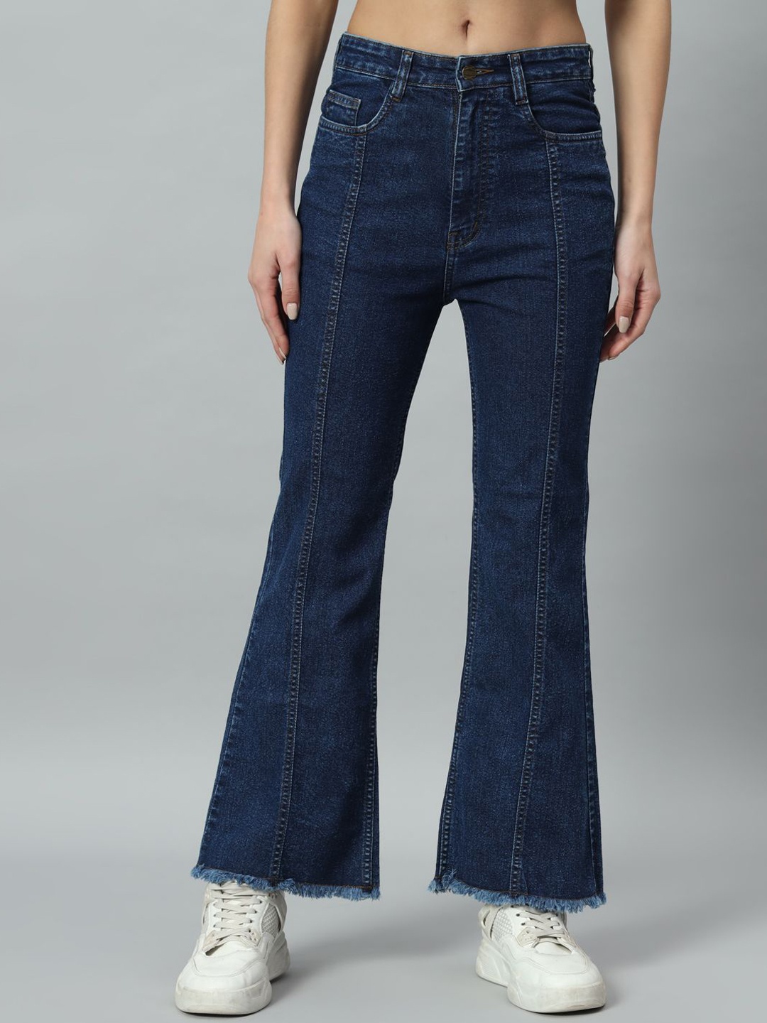 

The Roadster Lifestyle Co. Womens High Rise Bootcut-Fit Stretchable Jeans, Blue
