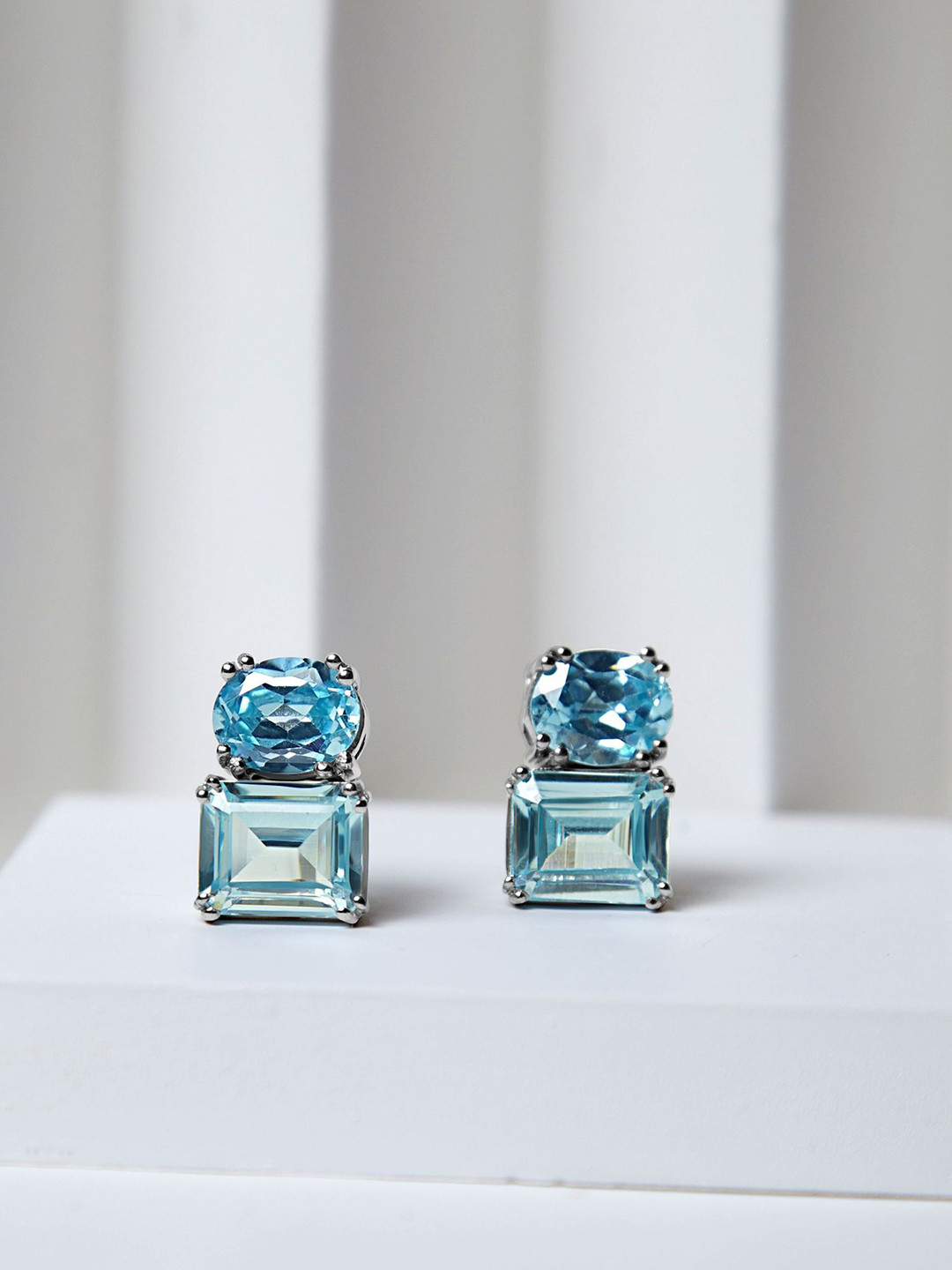 

VELVET IMPERIAL 925 Sterling Silver-Plated Contemporary Stainless Steel Drop Earrings