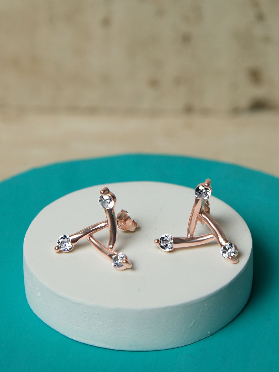 

VELVET IMPERIAL 18K Rose Gold Plated Contemporary Stainless Steel Studs