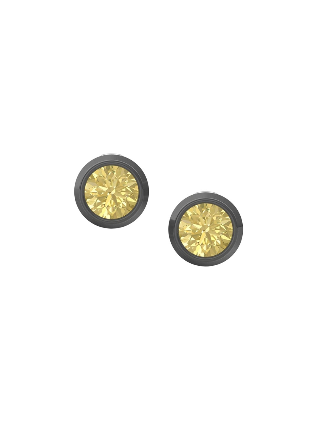 

VELVET IMPERIAL Silver-Plated Contemporary Stainless Steel Studs, Black