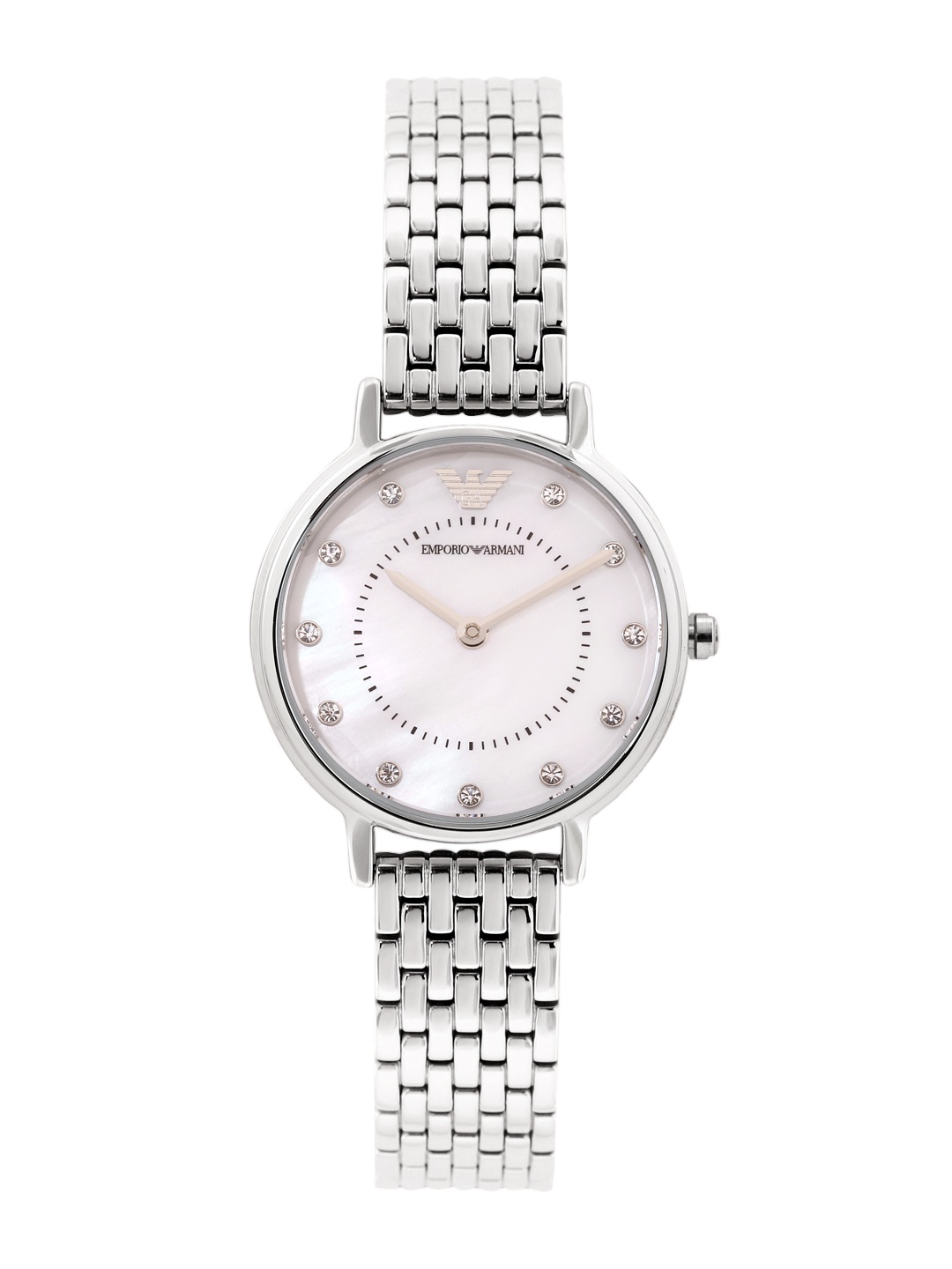 

Emporio Armani Women Mother of Pearl Analogue Watch AR2511, Silver