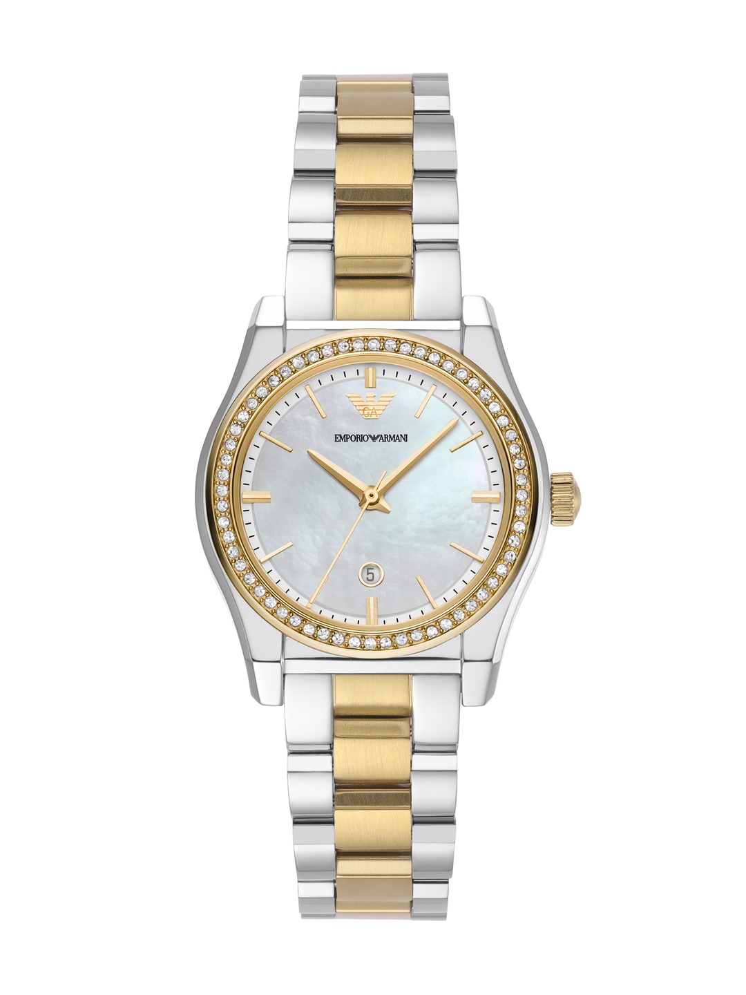 

Emporio Armani Round Dial Analogue Watch AR11559I, Off white