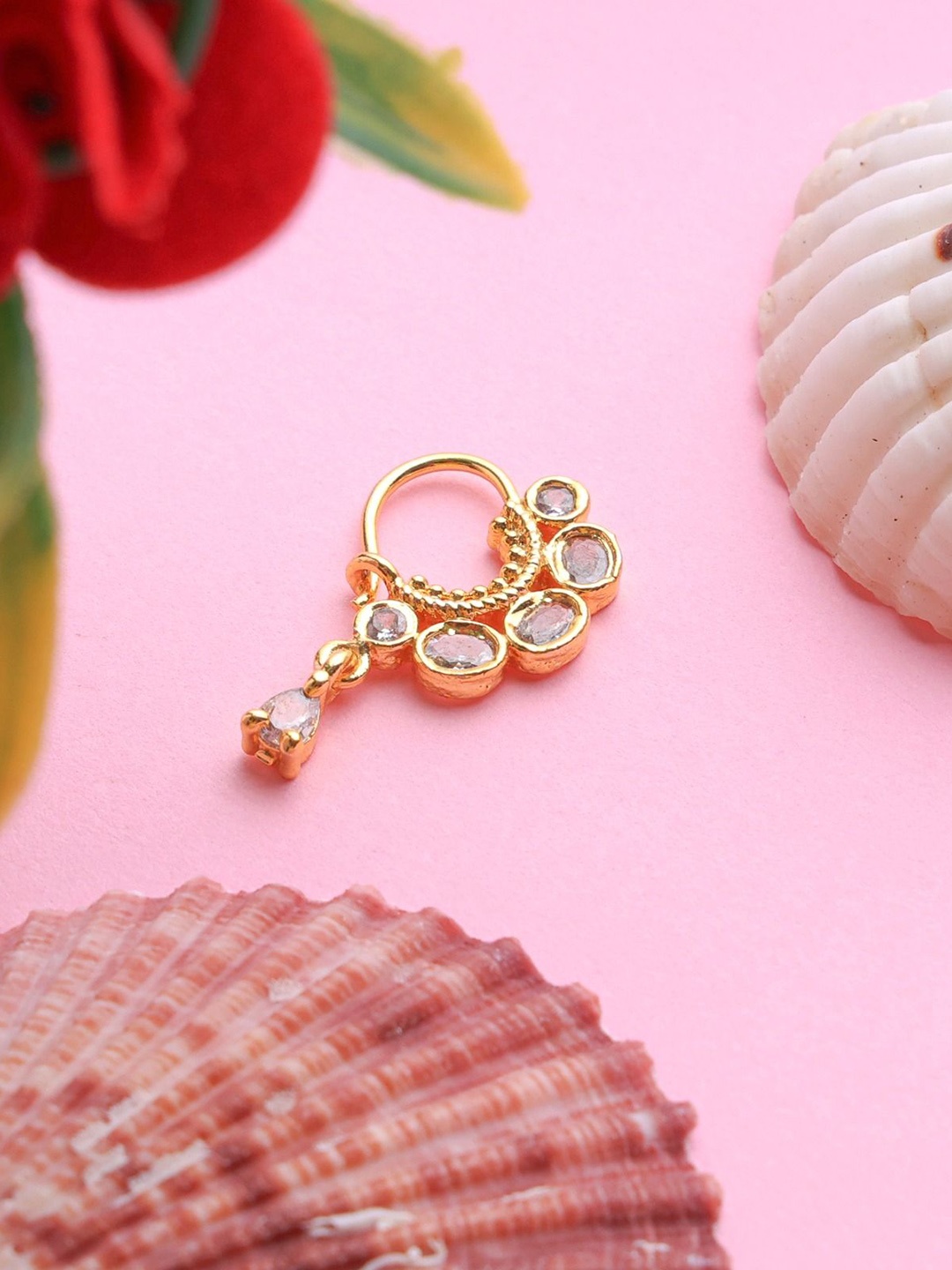 

Mali Fionna Gold-Plated Cubic Zirconia Septum Nosepin