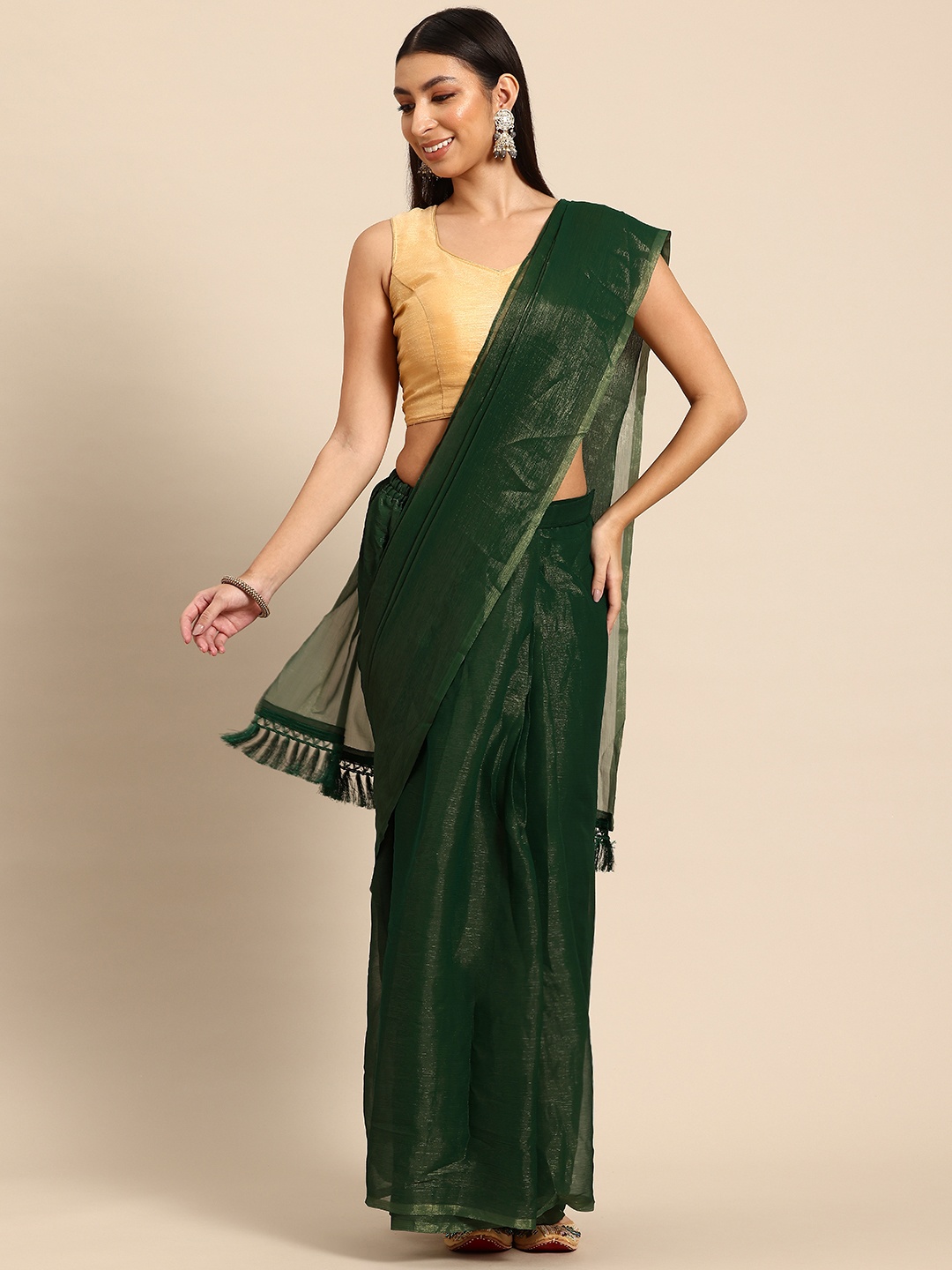 

Tikhi Imli Shimmer Saree, Green