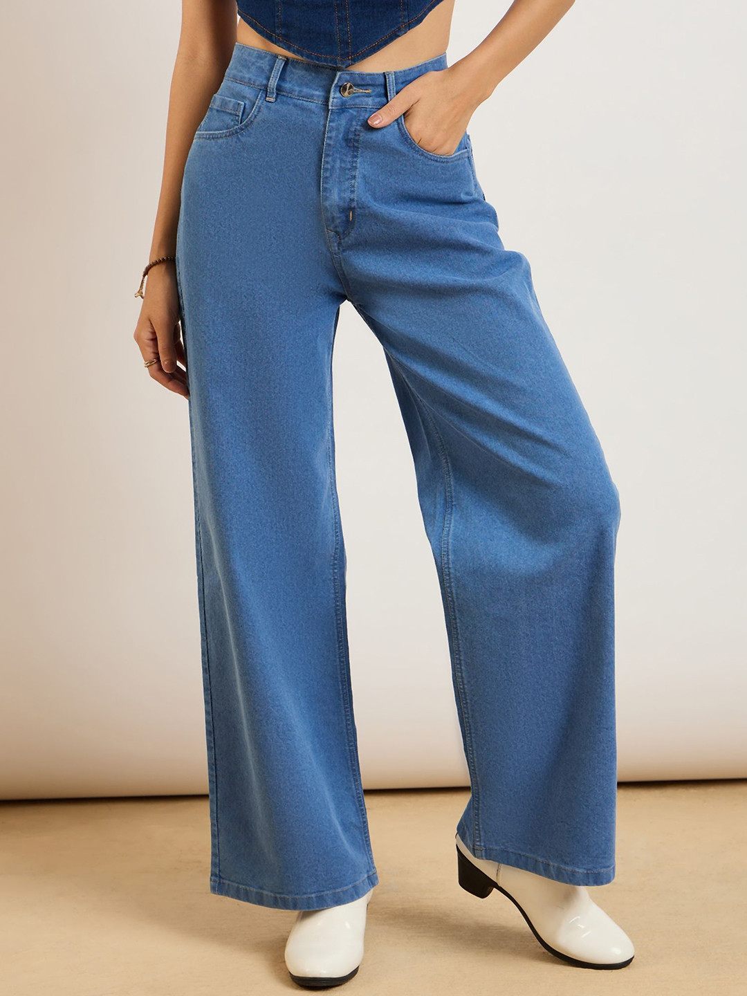 

DressBerry Women Classic High-Rise Jeans, Blue