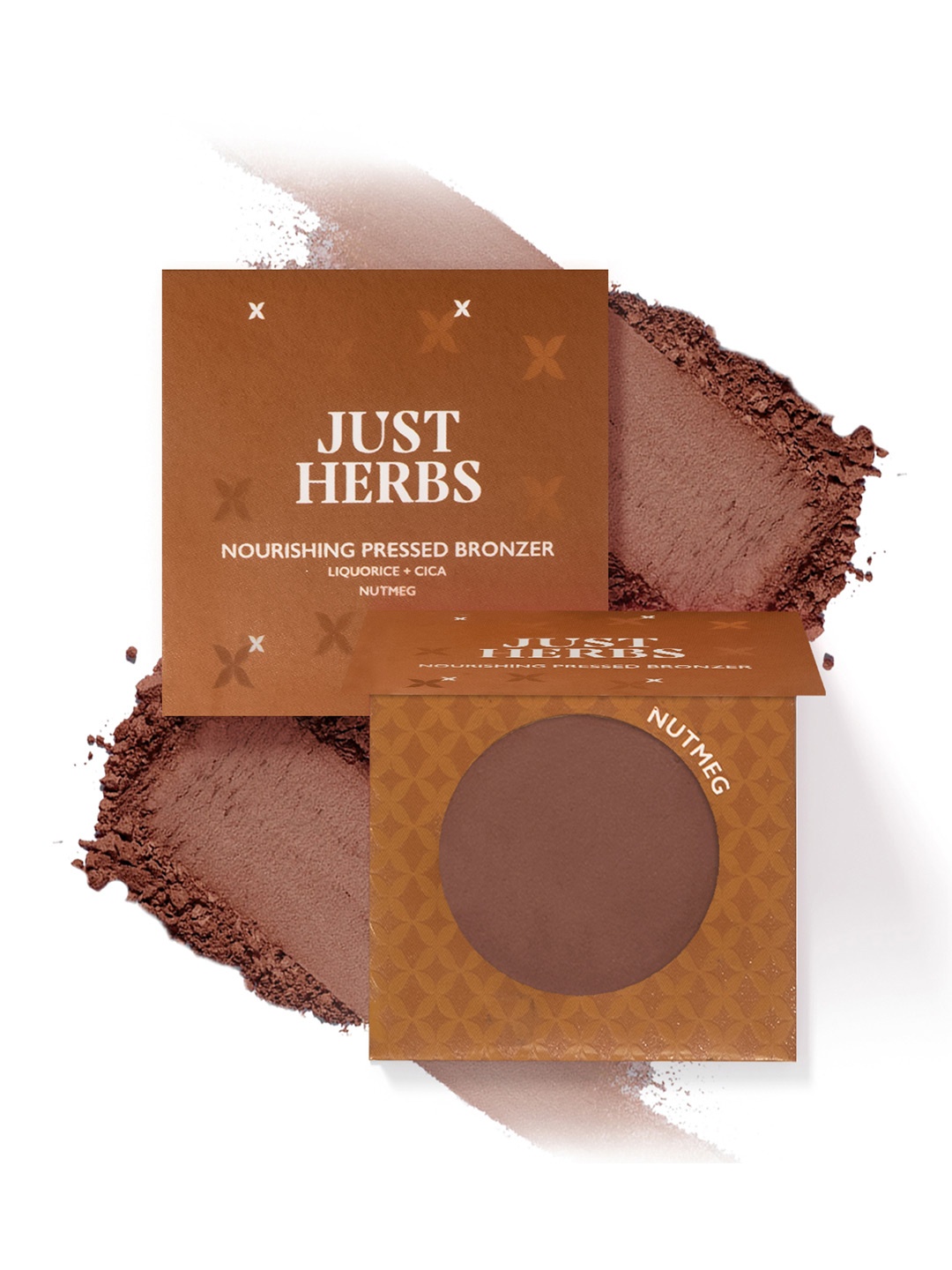 

Just Herbs Nourishing Pressed Bronzer 4gm - Nutmeg, Brown