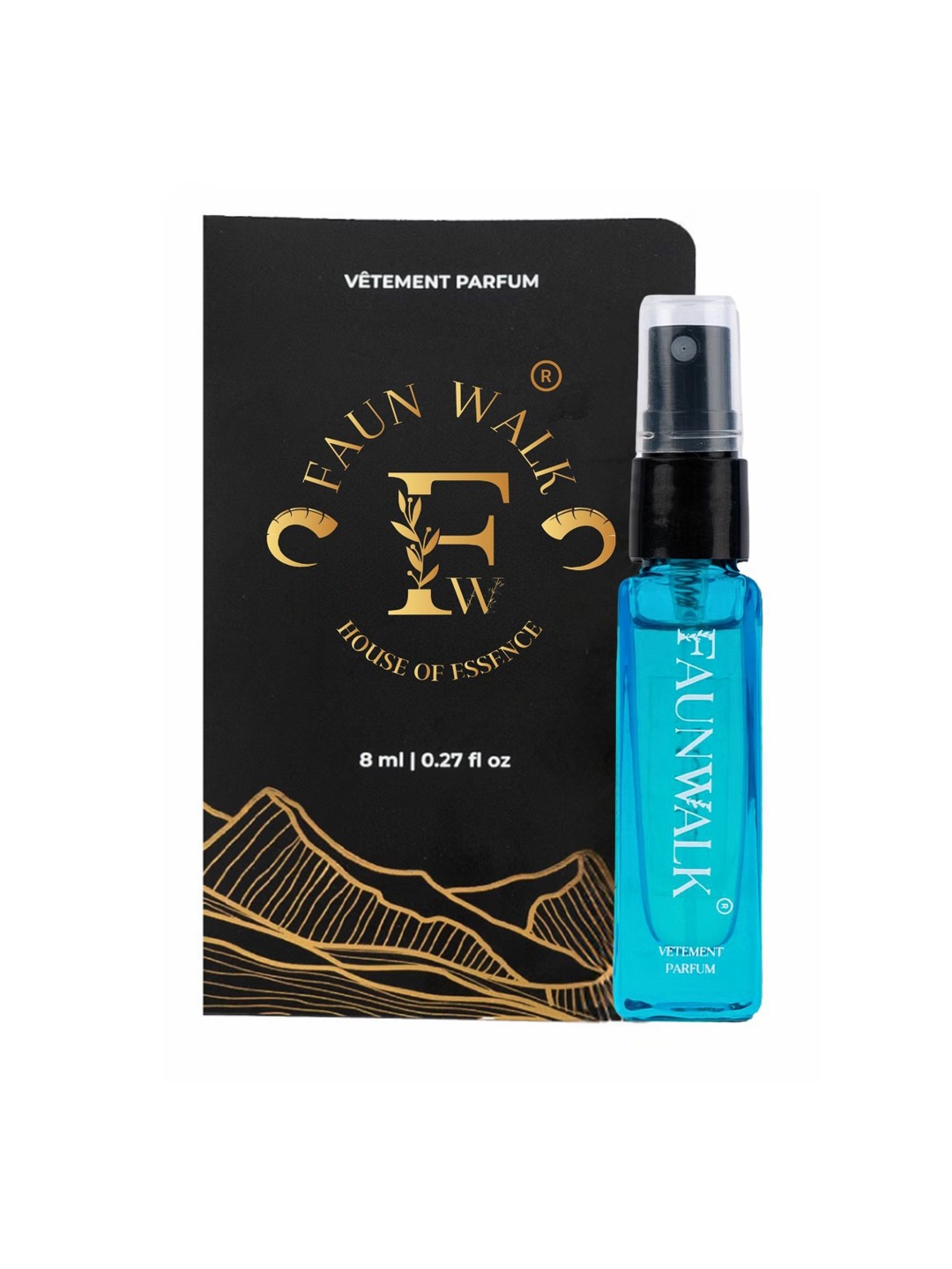 

FAUN WALK Ocean's Blu Cool Water Long Lasting Pocket Perfume 8ml, Nude