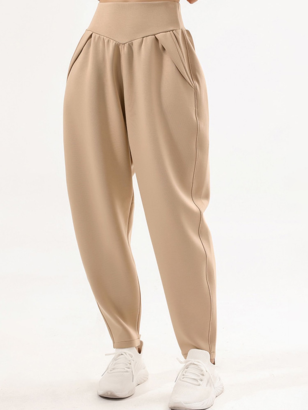 

LULU & SKY Women Cotton Track Pants, Brown