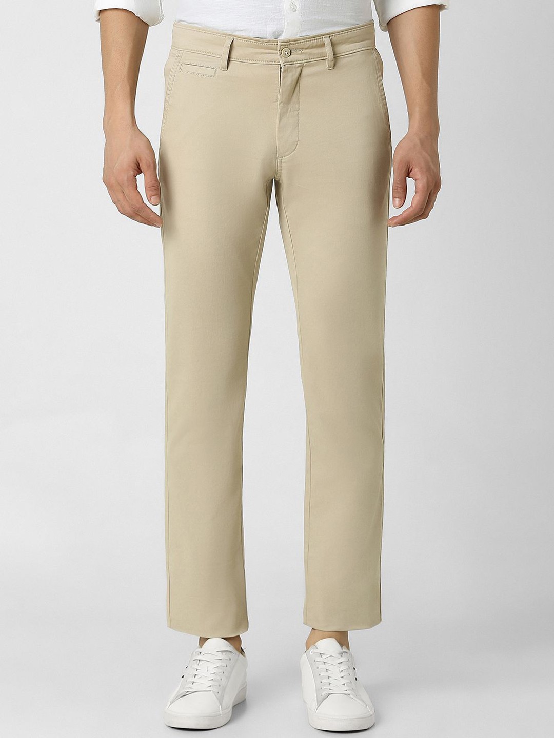 

Van Heusen Sport Men Mid-Rise Slim Fit Regular Trousers, Beige