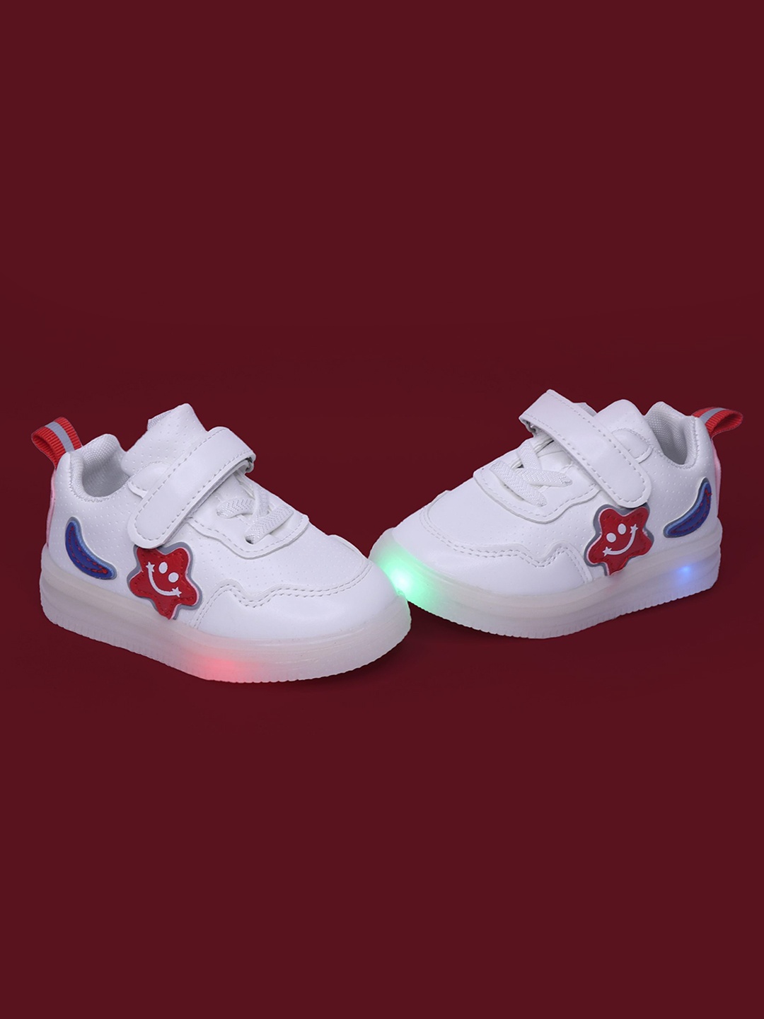 

BAESD Unisex Kids Printed PU Sneakers, White