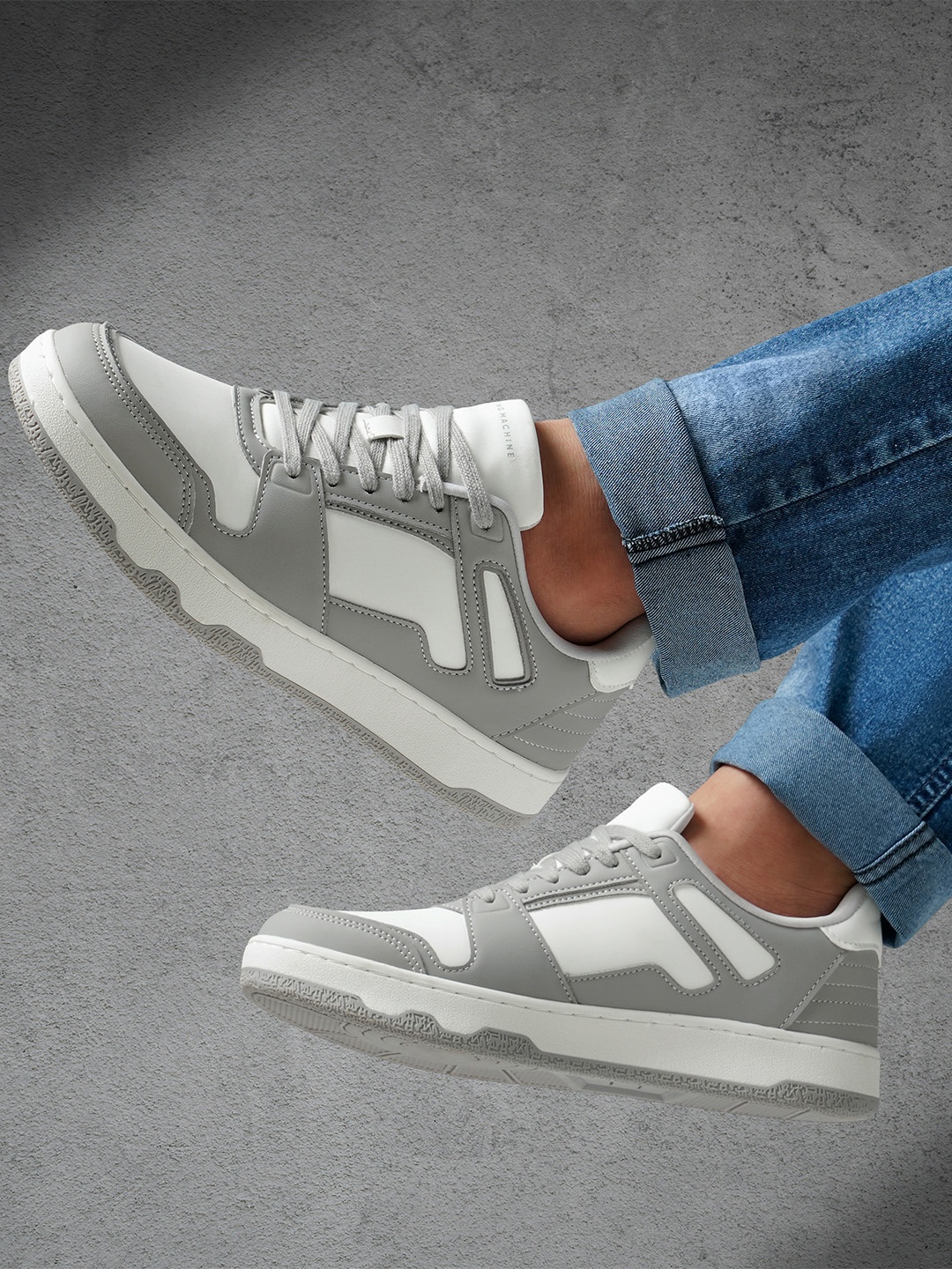 

Flying Machine Men Lace-Ups Colourblocked PU Sneakers, Grey