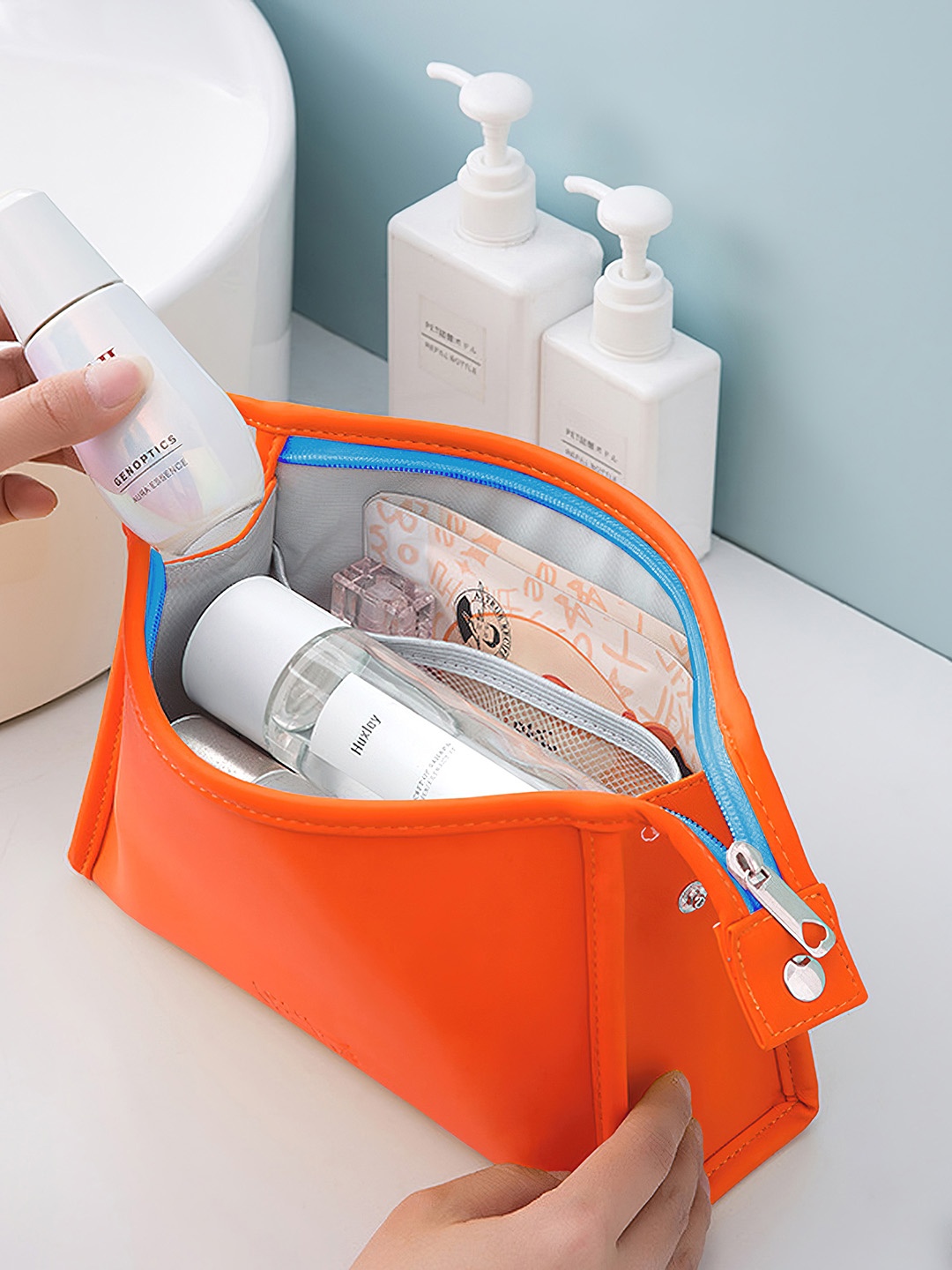 

Aura Self-Designed Makeup Pouch - Orange