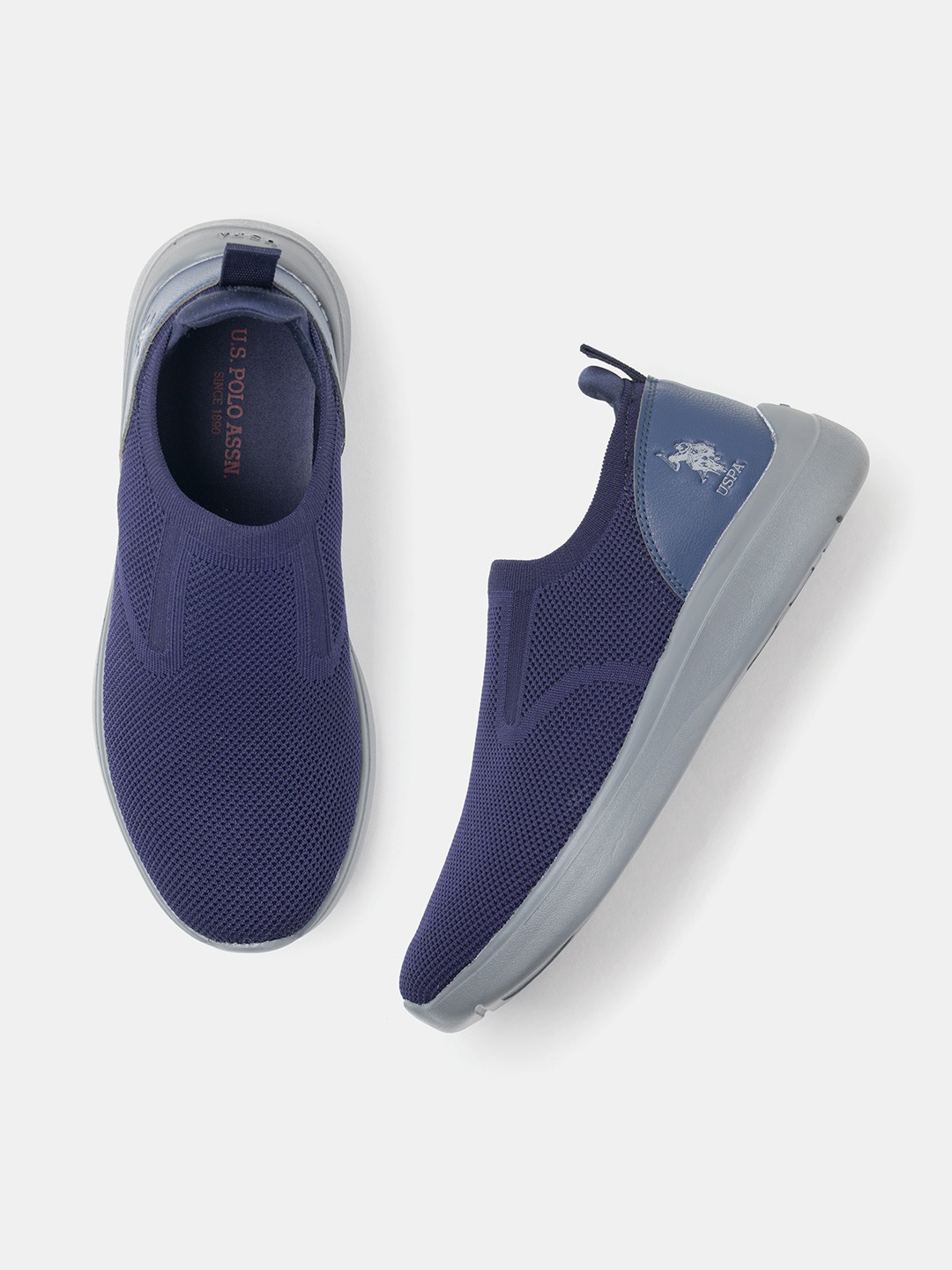

U.S. Polo Assn. Men Mesh Round Toe Slip-On Sneakers TENORE, Navy blue